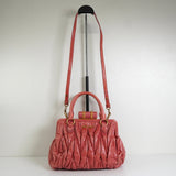 ミュウミュウ マテラッセ レザー がま口 2way ハンドバッグ ショルダーバッグ ピンク - NEWSED