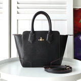 ヴィヴィアン ウエストウッド オーブ レザー 2way ハンドバッグ ショルダーバッグ ブラック - NEWSED