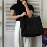 プラダ ポコノ テスート ナイロン / レザー 2way ショルダーバッグ ハンドバッグ ビジネスバッグ ブラック - NEWSED