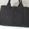 プラダ カナパ デニム 2way ハンドバッグ ショルダーバッグ グレー