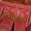 ミュウミュウ マテラッセ レザー がま口 2way ハンドバッグ ショルダーバッグ ピンク