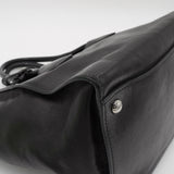 プラダ レザー 2way ハンドバッグ ショルダーバッグ 三角プレート ブラック - NEWSED