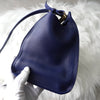 イヴサンローラン プチカバス レザー 2WAY ハンドバッグ ショルダーバッグ バッグ ブルー