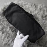 プラダ テスートナイロン / サフィアーノレザー 三角プレート 2way ハンドバッグ ショルダーバッグ ブラック - NEWSED