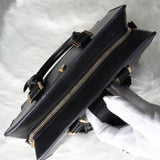 イヴサンローラン べイビーカバス レザー 2way ショルダーバッグ ハンドバッグ ブラック - NEWSED