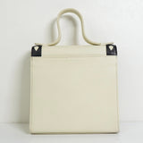 イヴ サンローラン ダイヤカット レザー 自立型 2way ミニ ハンドバッグ ショルダーバッグ ホワイト / ブラック レディース - NEWSED