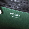 Prada 绒面革三角形徽标两用手提包/单肩包，绿色