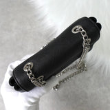 ヴィヴィアン ウエストウッド オーブ ヴィーガンレザー チェーン ミニ ショルダーバッグ 2way ポシェット シルバー ブラック - NEWSED