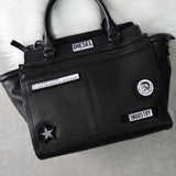 ディーゼル アイコン レザー 2way ハンドバッグ ショルダーバッグ ブラック - NEWSED