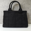 Prada Canapa 牛仔布两用手提包/单肩包，灰色