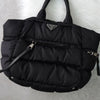 プラダ ナイロン キルティング 2way ハンドバッグ ショルダーバッグ トライアングルロゴ ブラック