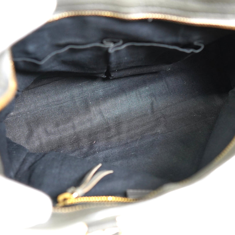 バレンシアガ メタリック エッジ シティ レザー 2way ハンドバッグ ショルダーバッグ グレー - NEWSED