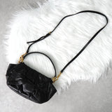 プラダ レザー リボン 2way ハンドバッグ ショルダーバッグ ブラック ギャランティーカード付き - NEWSED