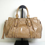 ミュウミュウ レザー 2way ハンドバッグ ショルダーバッグ ベージュ - NEWSED