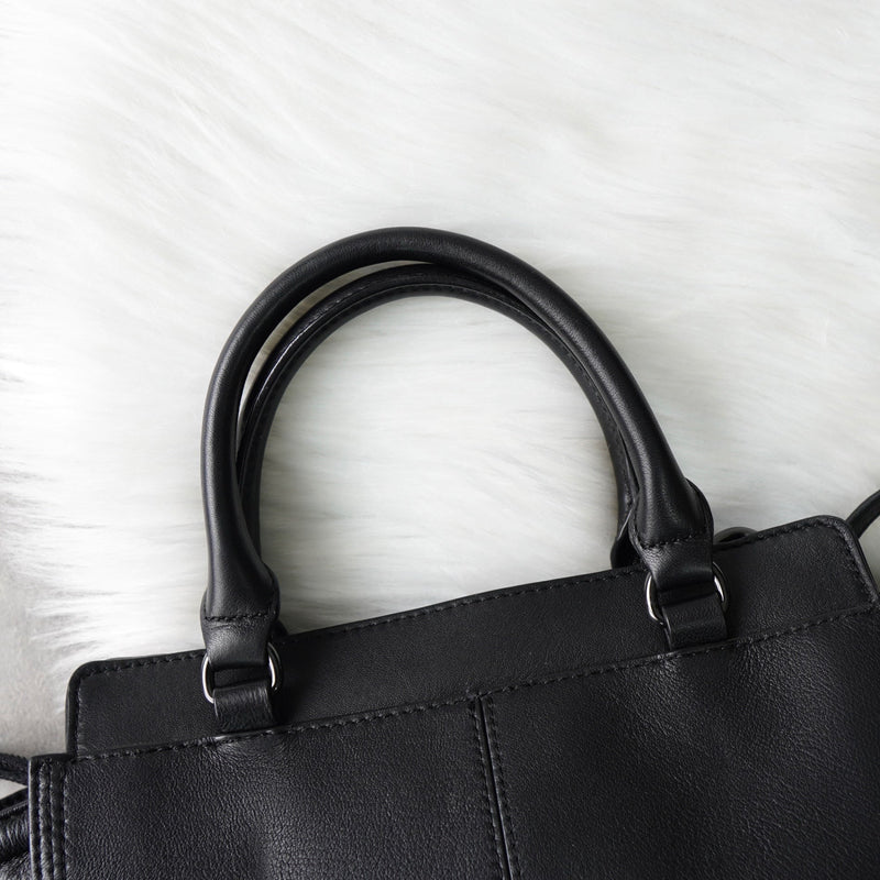 ディーゼル アイコン レザー 2way ハンドバッグ ショルダーバッグ ブラック - NEWSED