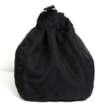 プラダ テスート ポコノ ナイロン トライアングルロゴ ギャザー 2way ハンドバッグ ショルダーバッグ ブラック - NEWSED