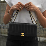 シャネル ココマーク マドモアゼル ターンロック ラムスキン 2way チェーン ショルダーバッグ ブラック 4番台7桁 - NEWSED