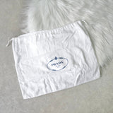 プラダ ポコノ テスート ナイロン サフィアーノ レザー 2way 巾着バッグ ショルダーバッグ トライアングルロゴ ブラック / ゴールド ギャランティーカード付き - NEWSED