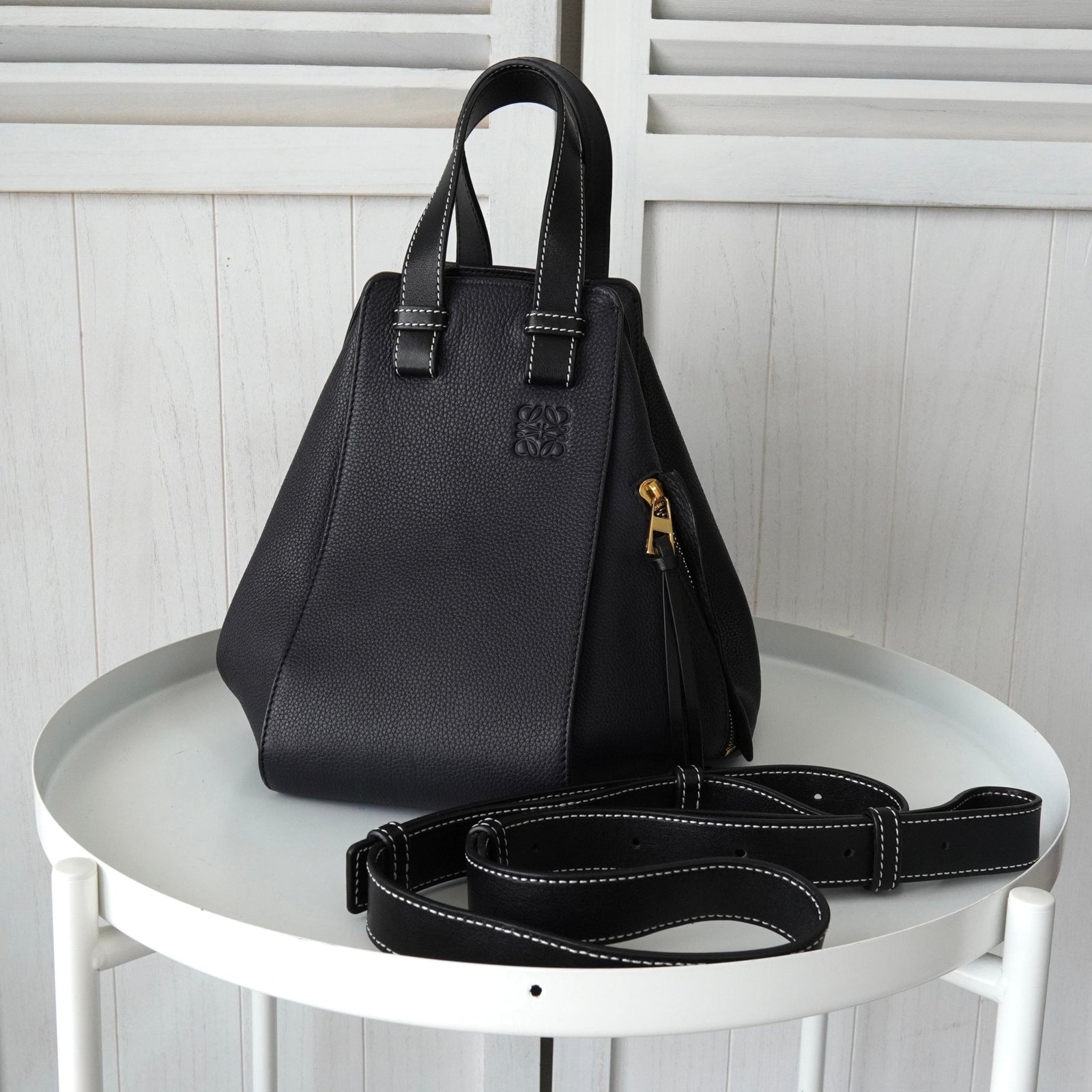 ロエベ ハンモック スモール レザー 2way ハンドバッグ ショルダー