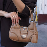 プラダ トライアングルロゴ サフィアーノ レザー 2way ハンドバッグ ショルダーバッグ ブラウン - NEWSED