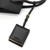 プラダ モノクローム サフィアーノ レザー 2way ハンドバッグ ショルダーバッグ ブラック - NEWSED