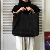 プラダ ポコノ テスート ナイロン / レザー 2way ショルダーバッグ ハンドバッグ ビジネスバッグ ブラック - NEWSED