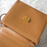 グッチ レディロック レザー 2way ハンドバッグ ショルダーバッグ キャメル - NEWSED