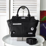 ディーゼル アイコン レザー 2way ハンドバッグ ショルダーバッグ ブラック - NEWSED