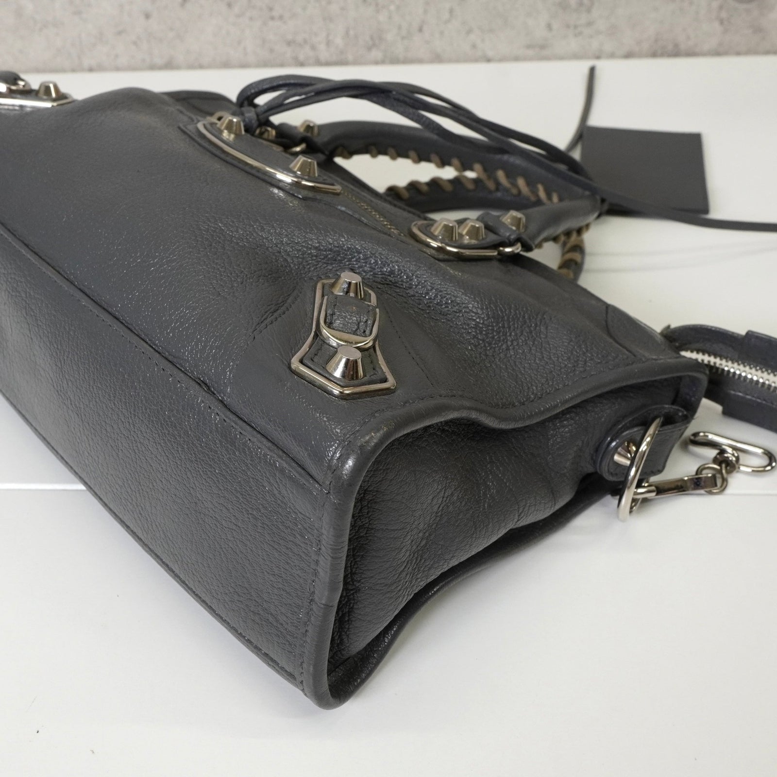 バレンシアガ クラシック メタルエッジシティ レザー 2way