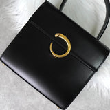 カルティエ パンテール レザー 2way ハンドバッグ ショルダーバッグ ブラック - NEWSED