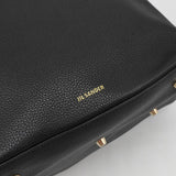 ジルサンダー ドローストリング レザー 2way 肩掛け 巾着バッグ バケットバッグ ショルダーバッグ ハンドバッグ ブラック - NEWSED