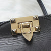 Valentino Garavani Rockstud 黑色皮革两用手提包/单肩包