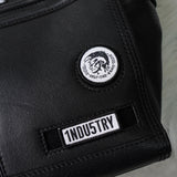 ディーゼル アイコン レザー 2way ハンドバッグ ショルダーバッグ ブラック - NEWSED