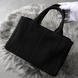 プラダ カナパ キャンバス ビジュー 2way ハンドバッグ ショルダーバッグ ブラック - NEWSED