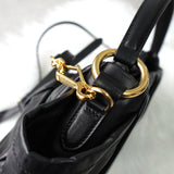 プラダ レザー リボン 2way ハンドバッグ ショルダーバッグ ブラック ギャランティーカード付き - NEWSED