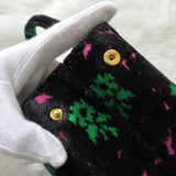 プラダ カナパ パイル 花柄 2way ハンドバッグ ショルダーバッグ ブラック - NEWSED