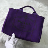 プラダ カナパ キャンバス 2way ハンドバッグ ショルダーバッグ パープル - NEWSED