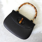 グッチ バンブー レザー 2way ハンドバッグ ショルダーバッグ ブラック - NEWSED