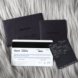 プラダ カナパ キャンバス ビジュー 2way ハンドバッグ ショルダーバッグ ブラック - NEWSED