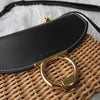 Salvatore Ferragamo Margot 皮革两用篮包、手提包、单肩包、黑色