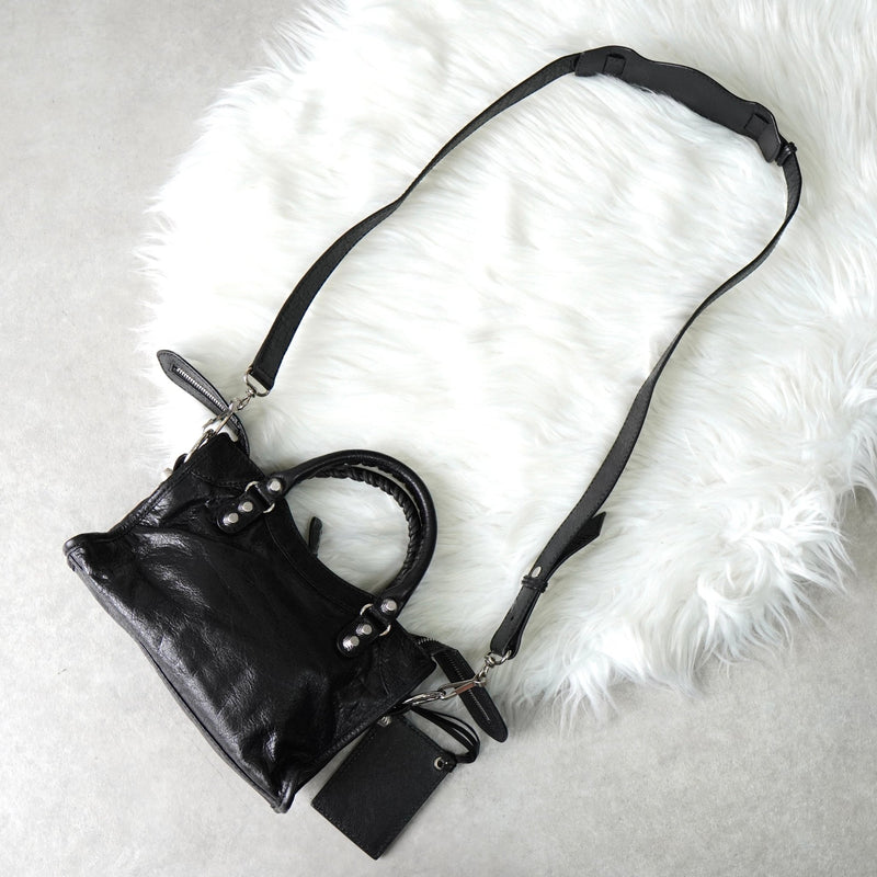 バレンシアガ ジャイアント ミニシティ レザー 2way ハンドバッグ