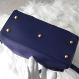 イヴサンローラン プチカバス レザー 2WAY ハンドバッグ ショルダーバッグ バッグ ブルー - NEWSED