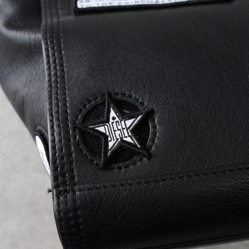 ディーゼル アイコン レザー 2way ハンドバッグ ショルダーバッグ ブラック - NEWSED