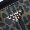 プラダ カナパ  キャンバス ミリタリー柄 レオパード 2way ハンドバッグ / ショルダーバッグ カーキ