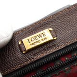 ロエベ アナグラム レザー バイカラー 2way ハンドバッグ ショルダーバッグ ブラック / ブラウン - NEWSED