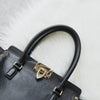 Valentino Garavani Rockstud 黑色皮革两用手提包/单肩包