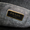 Prada Canapa 牛仔布两用手提包/单肩包，灰色
