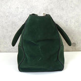 プラダ スエード トライアングルロゴ 2way ハンドバッグ ショルダーバッグ グリーン - NEWSED