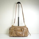 ミュウミュウ レザー 2way ハンドバッグ ショルダーバッグ ベージュ - NEWSED