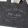プラダ カナパ デニム 2way ハンドバッグ ショルダーバッグ グレー
